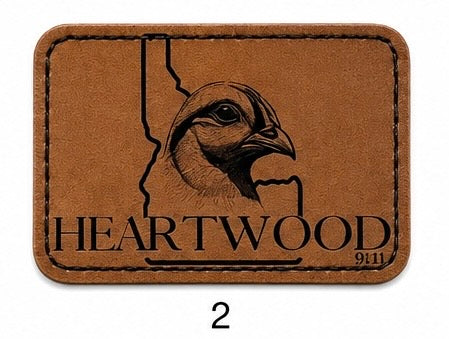 Custom Chukar Hunting Leather Patch Hat, Idaho Richardson 112 Trucker Cap