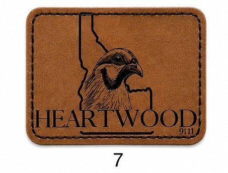 Custom Chukar Hunting Leather Patch Hat, Idaho Richardson 112 Trucker Cap
